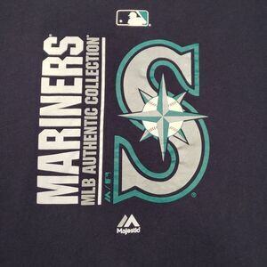 Seattle Mariners Top Youth 14-16 Blue Short Sleeve MLB Majestic‎